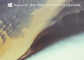 新萝卜家园Ghost Win10 64位全新专业系统 V2023
